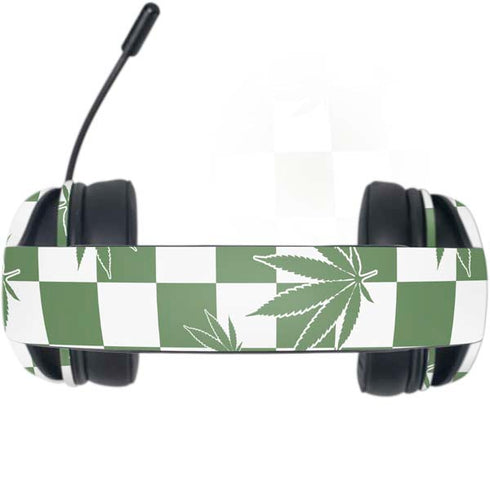 Marijuana Green Checkered Razer Kraken X Skin